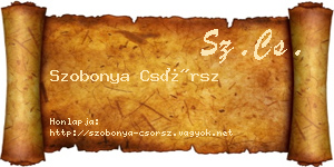 Szobonya Csörsz névjegykártya